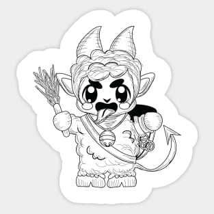 Krampus Alpine Folklore Kawaii Sticker